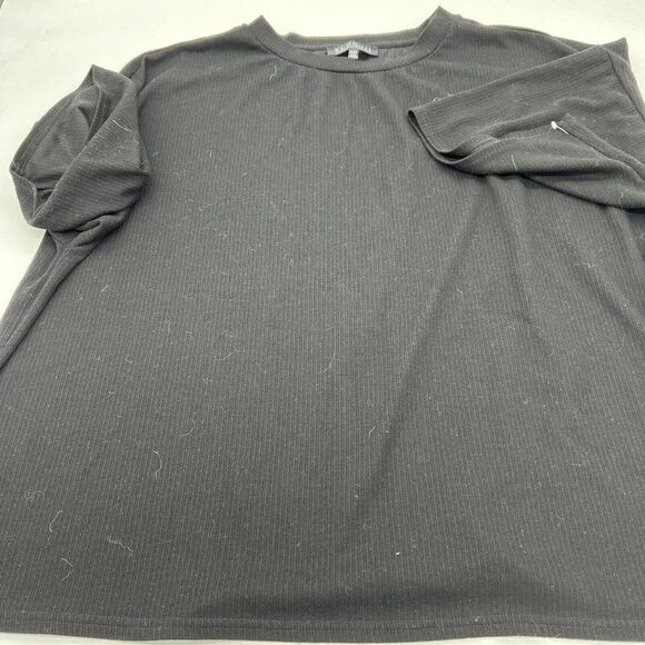 Eloquii Womens Plus Size Black Ribbed Sweater Top Size 22/24 - Picture 1 of 4